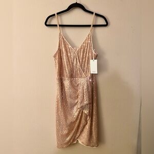 Grace Karin Champagne Sequin Cocktail Dress - NWT
